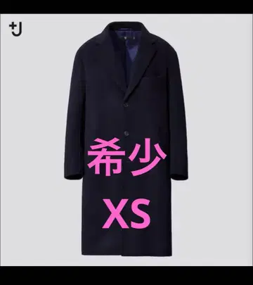유니클로 +J 캐시미어 블렌드 오버 사이즈 체스터 코트 XS 네이비