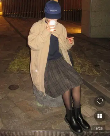 [ nugu ] 울 체크 밴딩 미니 스커트 haku