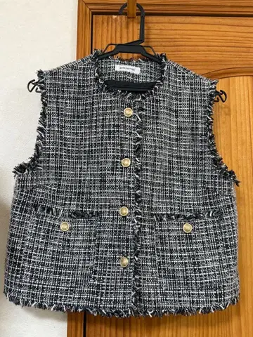 내추럴 뷰티 베이직 트위드 베스트 017-4255941