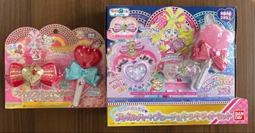아이돌 하트 브로치*프리큐어 아이돌 하트 리본*키라키라 라이트 세트
