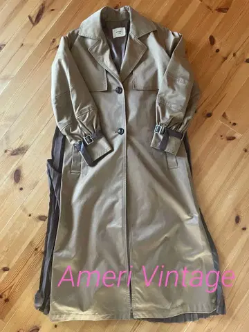 [Ameri] 벌룬 슬리브 플리츠 트렌치