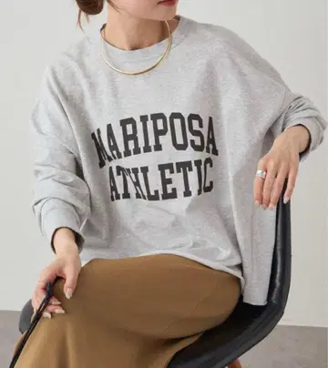 퓨어세신 인레이 숏 풀오버 그레이 상의 티셔츠