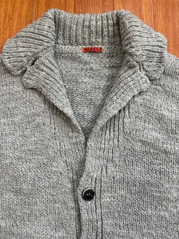 BARENA 라펠 칼라 가디건 그레이 BEAMS F 네펜데스