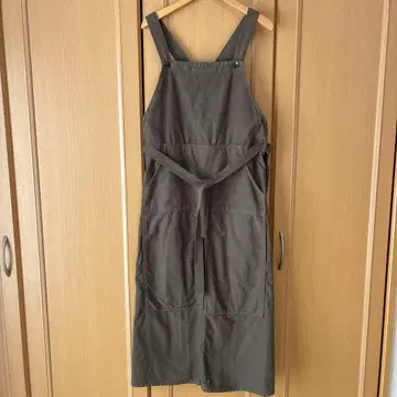 45R 맥 새틴 에이프런 드레스 원피스 카키