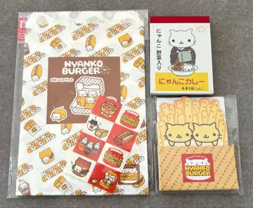 냥냥냥코 냥코 버거 세트 메모 메모장 종이 봉투 카레