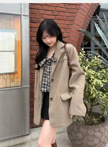 holidayandholiday 울라이크 자켓 코트 베이지