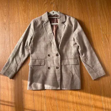 체크 무늬 테일러드 자켓 & 슬랙스 세트