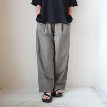 Traival manual 체크 와이드 팬츠