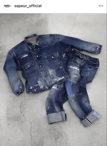 [ SAPEur ] 데님 셋업 XL