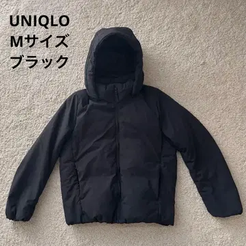 420251 UNIQLO 하이브리드 다운 후드티 M 사이즈 블랙