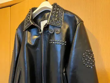 sacai 스터드 가죽 자켓 사이즈 2 스터드 부착 size 2