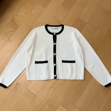 나노 유니버스 세탁기 사용 가능 바이컬러 니트 자켓 가디건