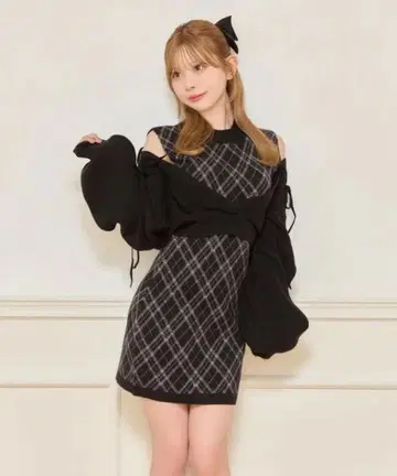 apres jour 레이어드 스타일 니트 원피스