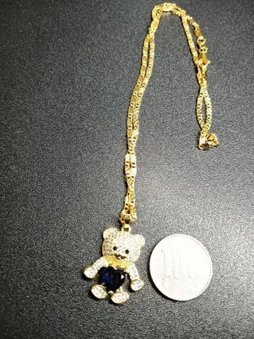 18금 gp 골드 곰 모양 목걸이