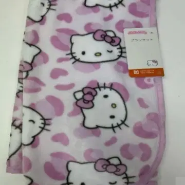 키티 핑크 레오파드 무늬 담요 무릎담요 사이즈 아베일 산리오