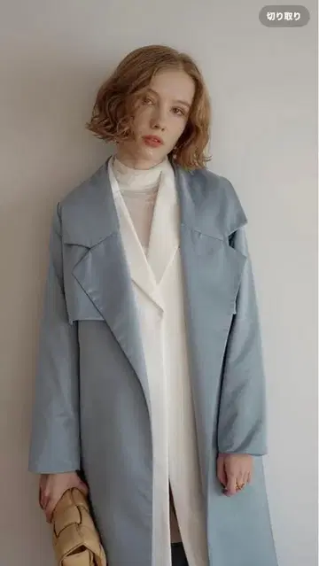 [ 새상품 미사용 ] marque 라이트 블루 트렌치코트