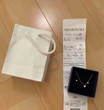 미사용 SWAROVSKI 크리스탈 목걸이 귀걸이 세트