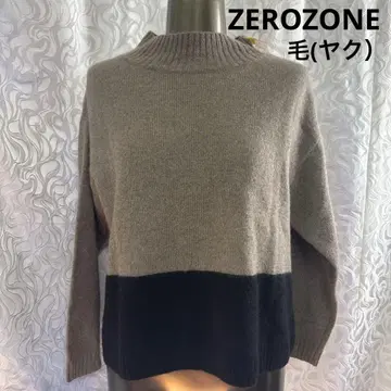 ZEROZONE 야크 바이컬러 스웨터