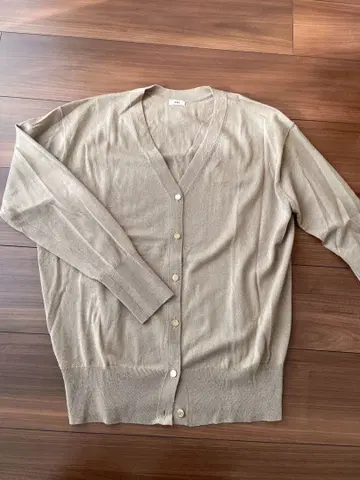 IENA 베이지 V넥 니트 가디건