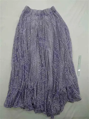 BSTONE 라벤더계 올 패턴 롱 스커트 S 사이즈 폴리에스테르 100%
