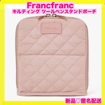 [ 새상품 ] Francfranc 퀼팅 툴 펜 스탠드 파우치 핑크