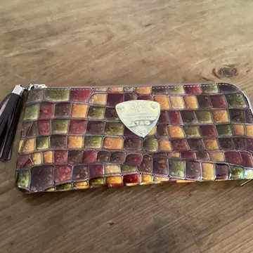 ATAO 컬러풀 타일 무늬 장지갑