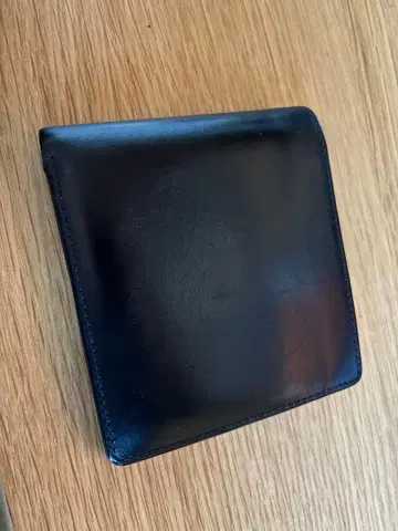 가죽 접이식 지갑 블랙
