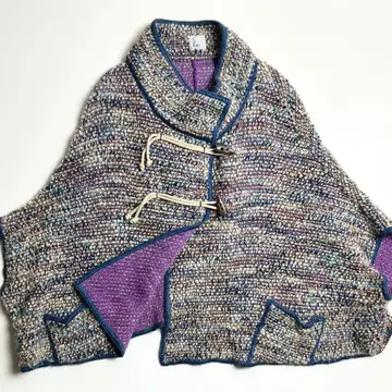 [ 새상품급 ] 큐브큐브/센소유니코/케이프 코트/울 판초/38호