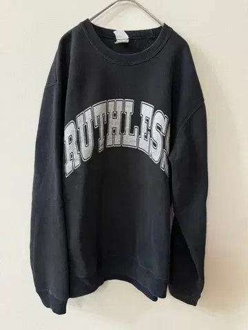 RUTHLESS 맨투맨 상의 L 사이즈 블랙