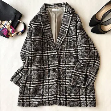 새상품급 B.C STOCK 트위드 자켓 오버 사이즈 루즈핏