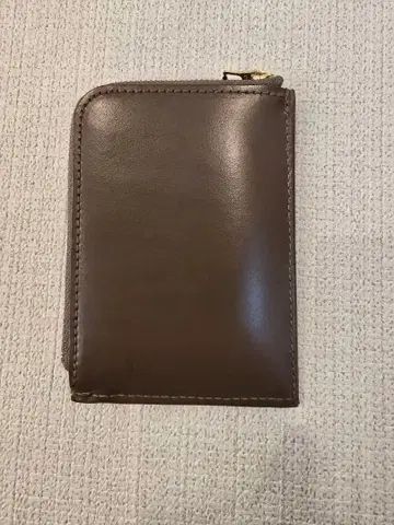 OURHOME 슬림 가죽 미디엄 지갑 리치 베이지