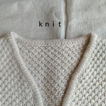 택 포함 새상품 니트 베스트 북유럽 생활 잡화점 아이보리 네스트로브