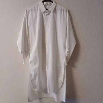 MACPHEE 화이트 롱 셔츠