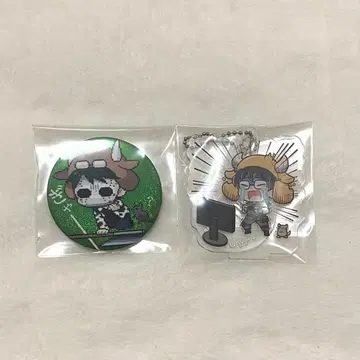 우시자와 캔뱃지 아크릴 키링 스탠드 컬렉션 2개 세트