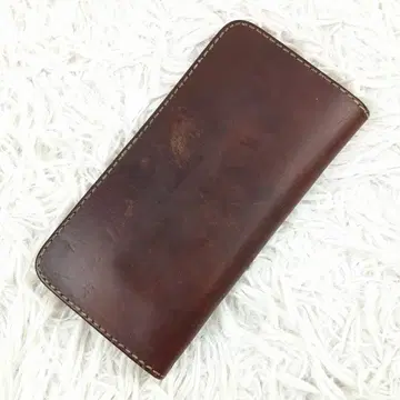 미사용급 컨디션 최상 Funny 파니 장지갑 브라운 천연 가죽