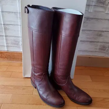 츠모리치사토 가죽 롱 부츠