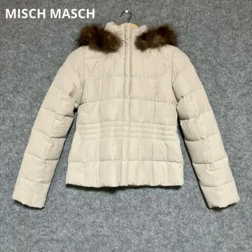 MISCH MASCH 후드 부착 베이지 다운 자켓