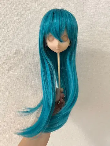 1/3 1/4 인형 인형 9인치 가발 짙은 그린 그린