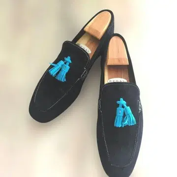 스테파노 태슬 스웨이드 로퍼 BLACK 26cm