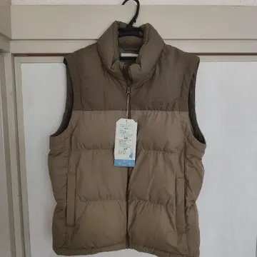 베이지 다운 베스트 L 사이즈