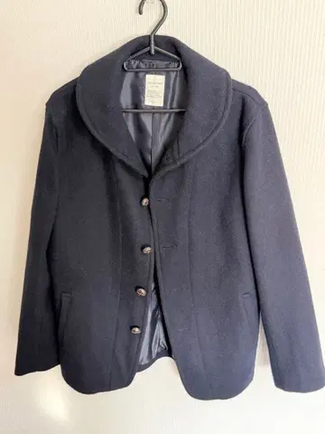 백 넘버 네이비 울 코트 M 사이즈