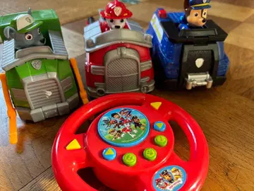 퍼피 구조대 차량 3대 핸들 세트