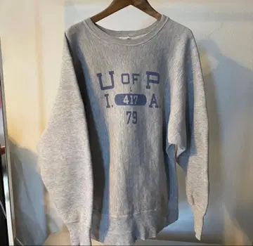 레어 70s 단일 택 USA제 U of P 리버스 위브 챔피온