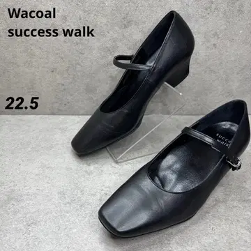 전시품 미사용! 와코루 서세스워크 스트랩 펌프스 22.5 블랙