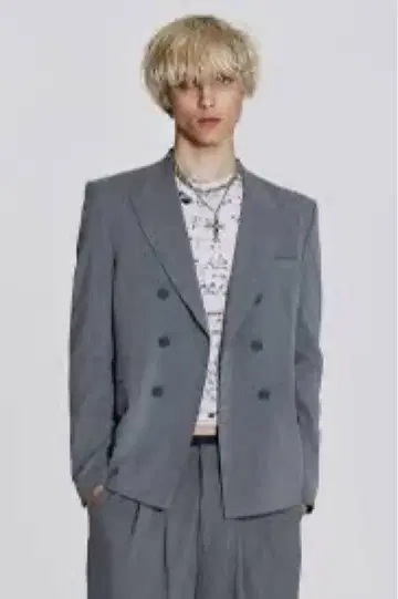 jaded london 그레이 테일러드 자켓