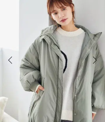 mysty woman 후드 충전솜 미들 블루종 / 라이트 카키