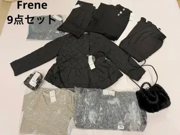 새상품 Frene 다이아 퀼트 프릴 코트 펄 니트 팬츠 등 9종 세트