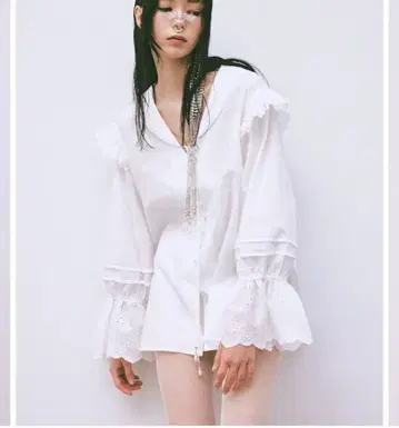 cotton lace sailor blouse tanakadaisuke