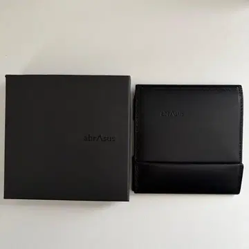 새상품급 아브라사스 얇은 지갑 부테로 가죽 블랙 abrAsus