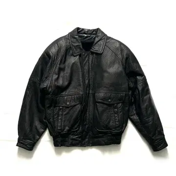 90s 가죽 자켓 VTG 라이너 포함 A-2 플라이트 봄버 퍼